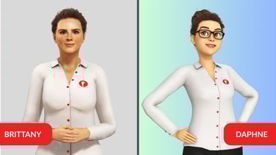 Brittany and Daphne side by side