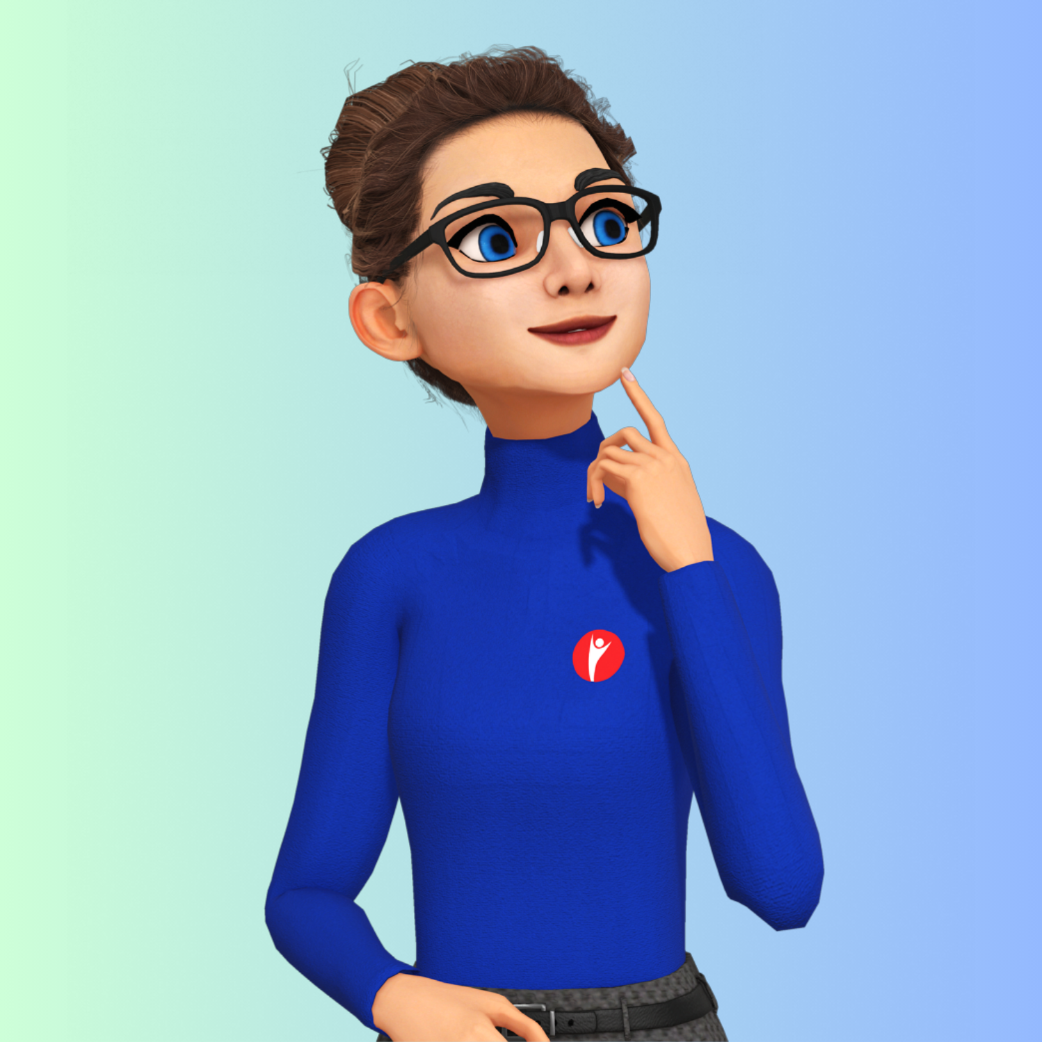 Clara bun glasses blue