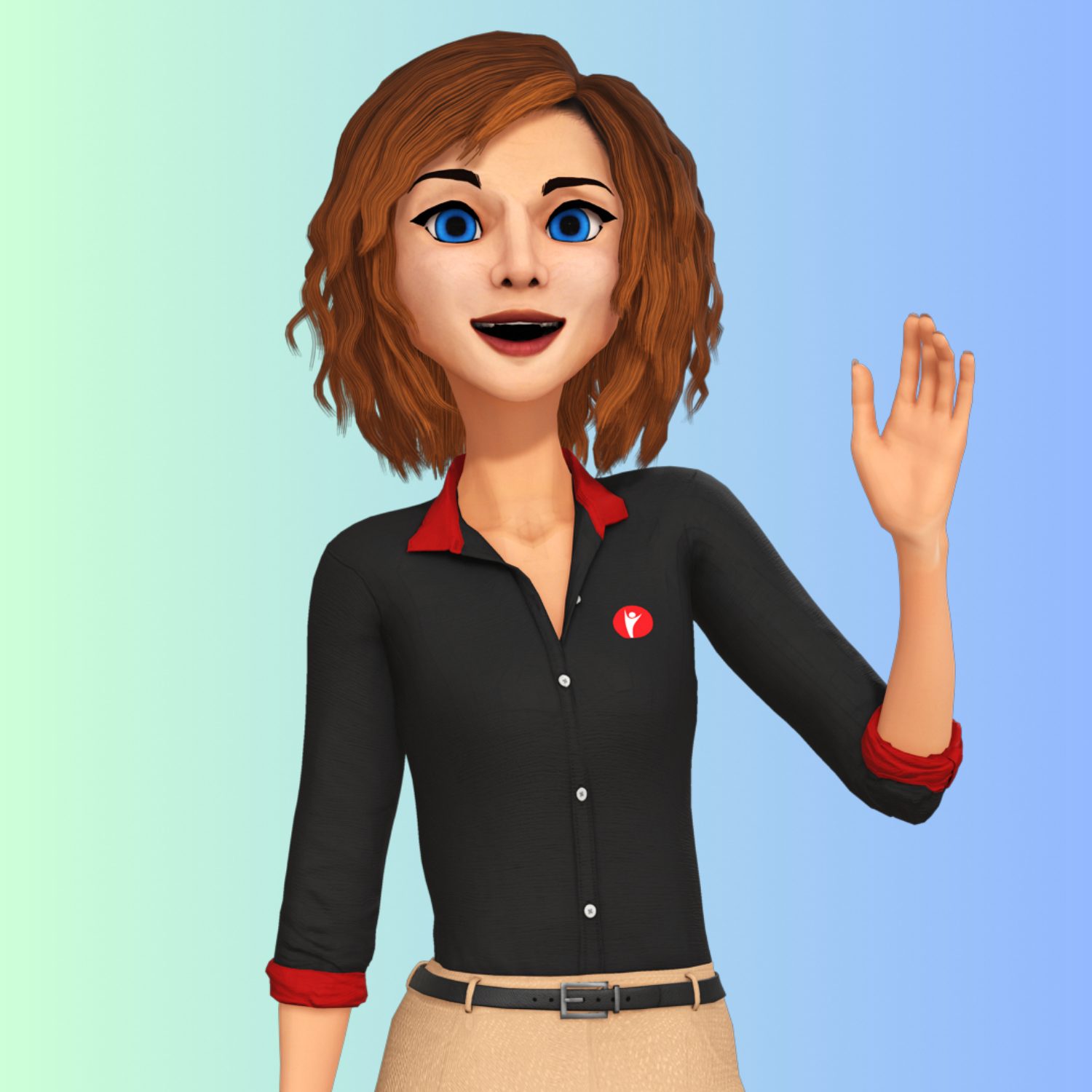 Clara waving red hair