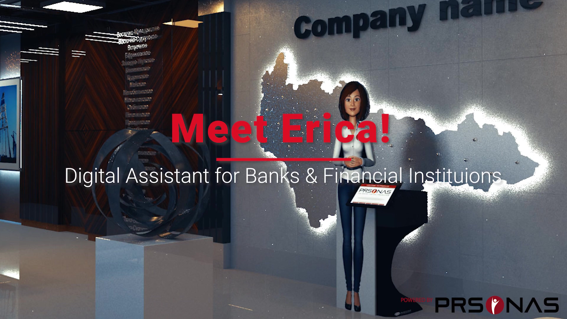 image of prsonas unit in hallways, meet erica - digital assistant for banks and financial institutions