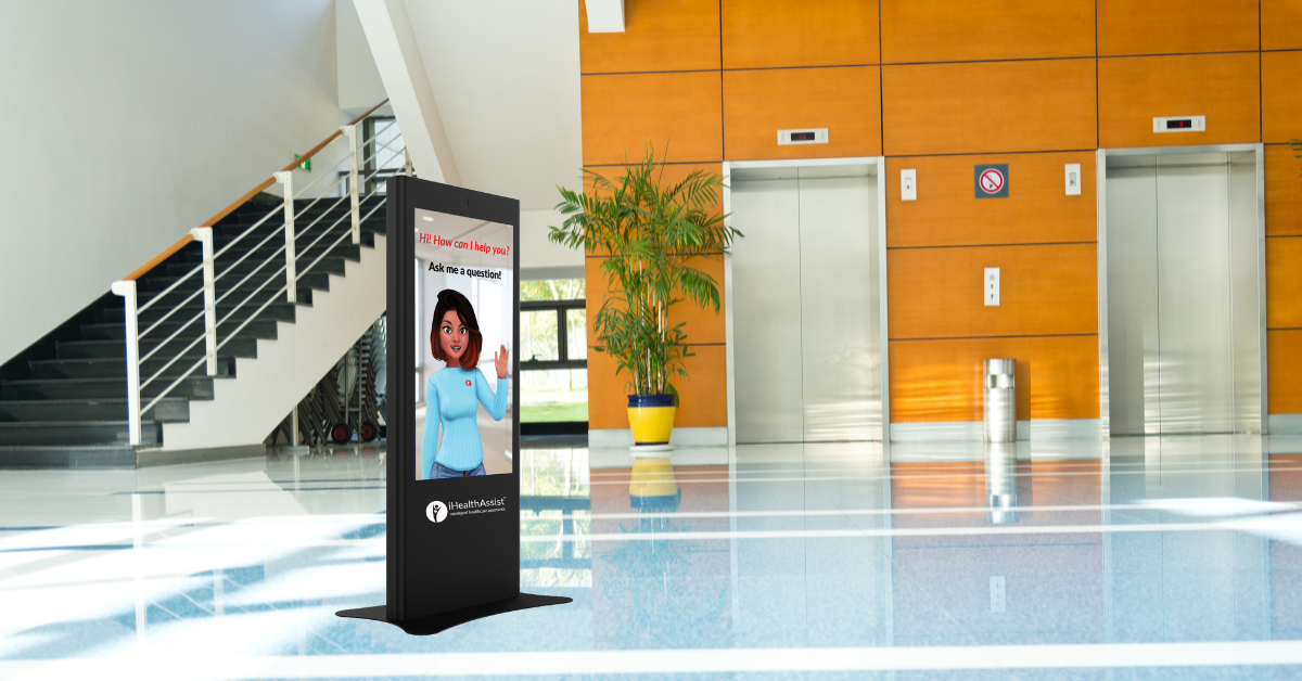 Rita in hospital lobby Rita in hospital lobby