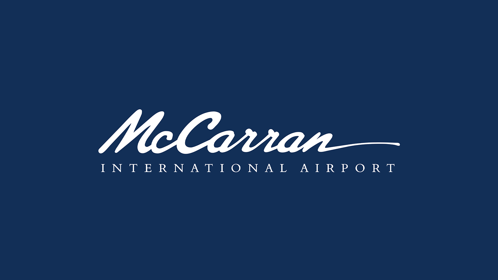 blue logo for McCarron international airport