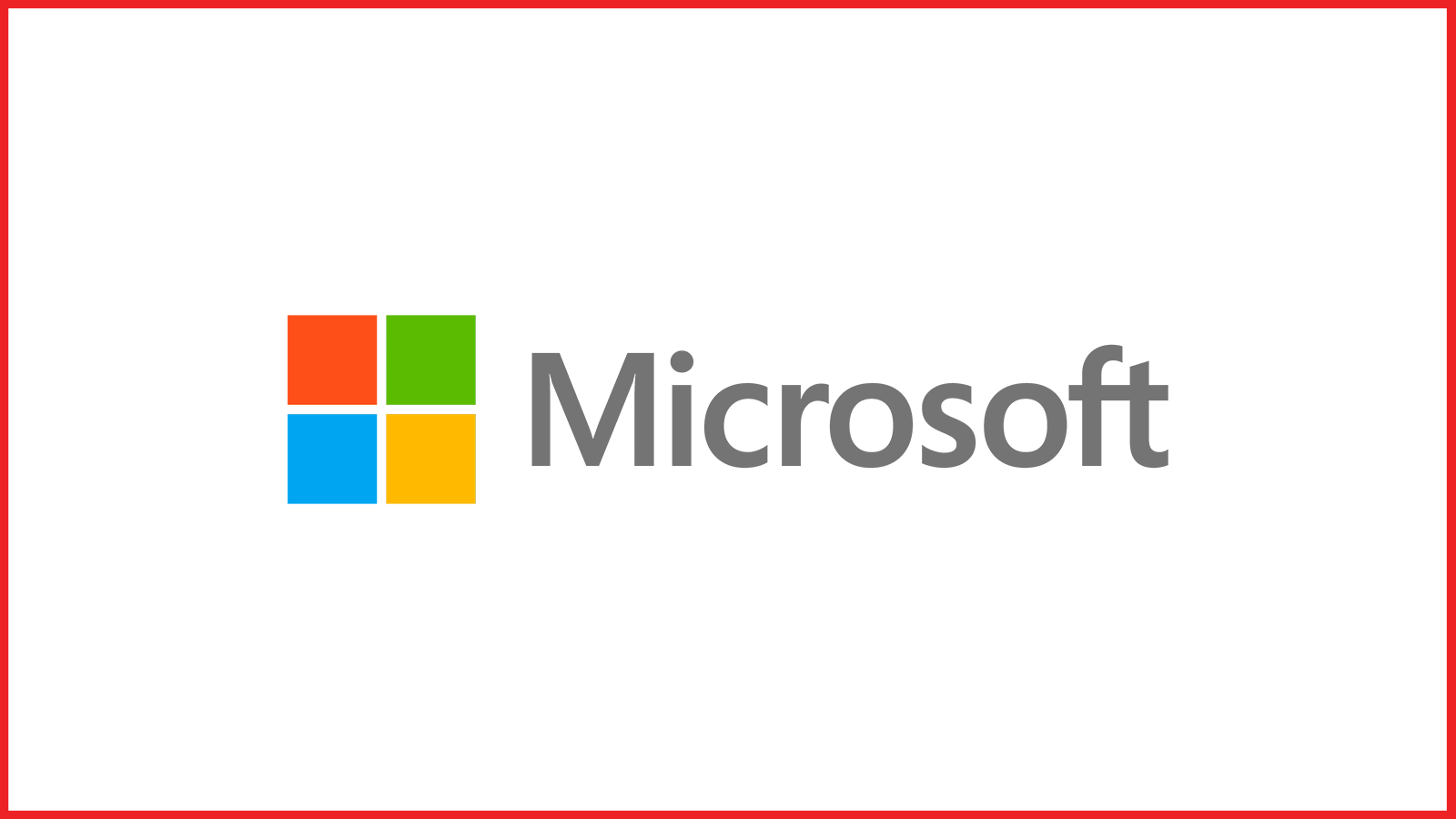 microsoft logo with red border