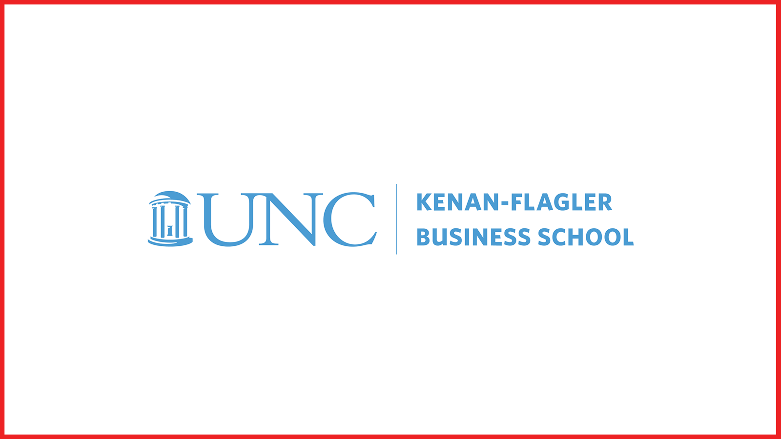 unc kenan-flagler business school logo with red border